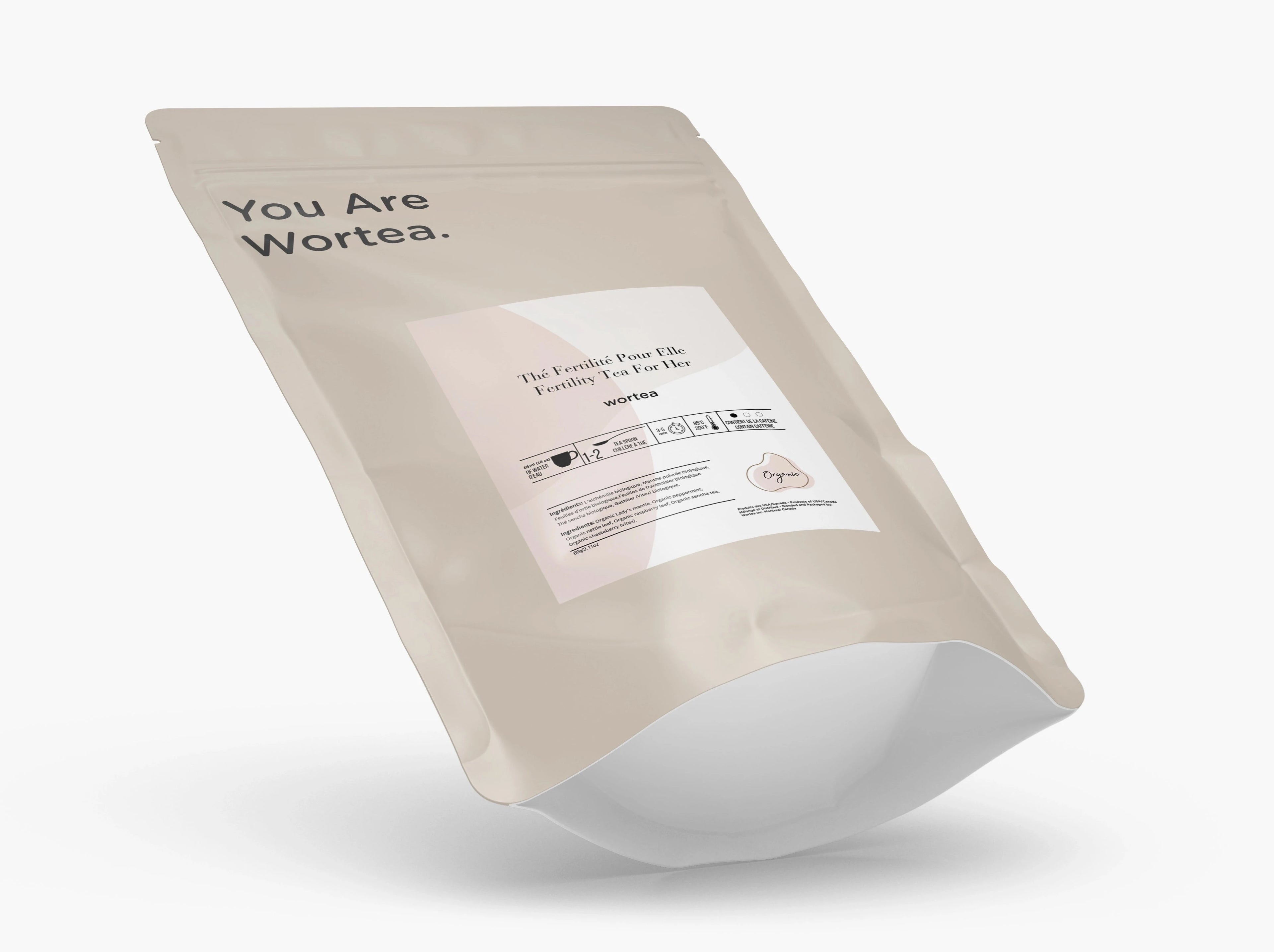 A bag of fertility tea blend for womens